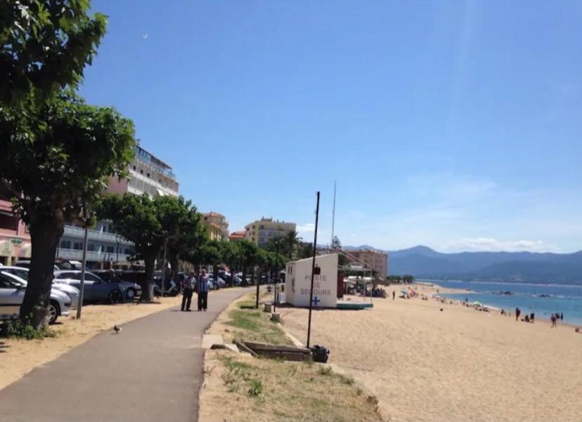 Ajaccio Magnifique T2 37M2 Centre Ville Vue Mer Au Bord De La Plage Neuf 4 Couchages Balcon Parking Prive Ferme Clim Wifi Eksteriør billede