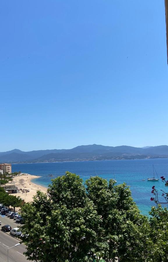 Ajaccio Magnifique T2 37M2 Centre Ville Vue Mer Au Bord De La Plage Neuf 4 Couchages Balcon Parking Prive Ferme Clim Wifi Eksteriør billede